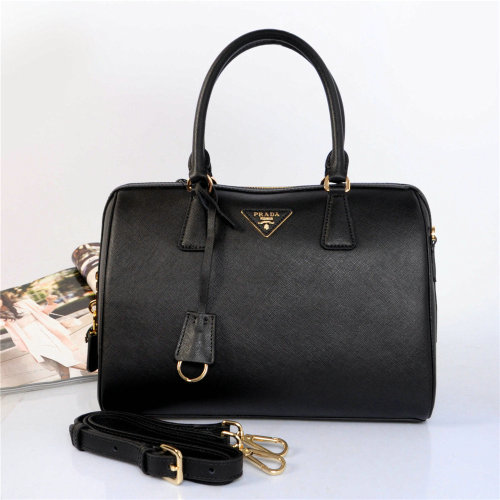 2014 Prada Saffiano Leather Two Handle Bag BN2780 black for sale